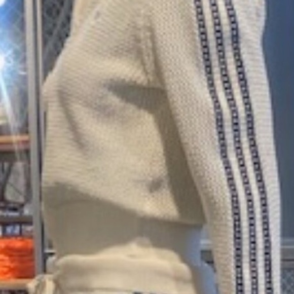 adidas Cream crochet  Track Pants with Black Stripes - Picture 6 of 10